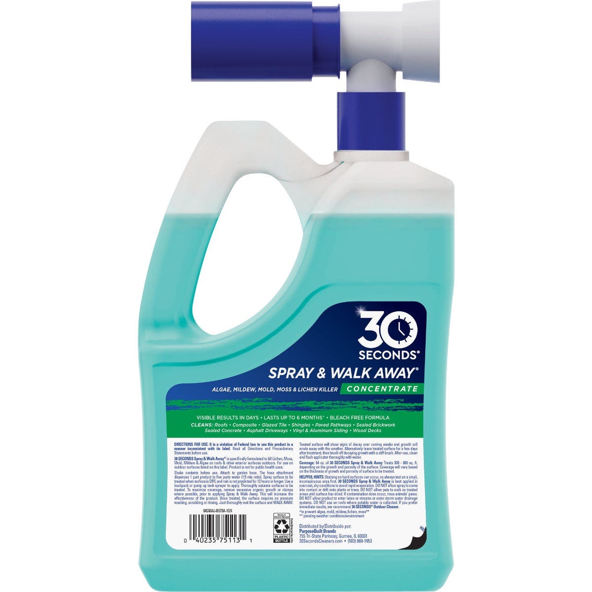 30 Seconds Spray and Walk Away Concentrate with Hose End, 64 Oz. - photo 2 30 Seconds Spray and Walk Away Concentrate with Hose End, 64 Oz. - photo 2