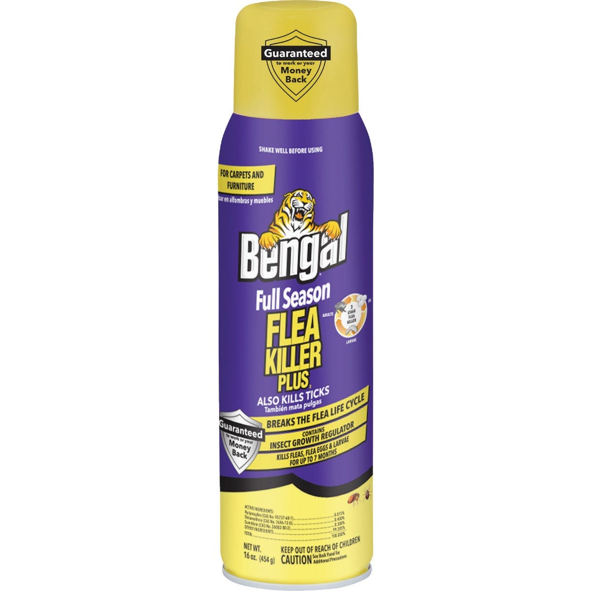 Bengal Flea Killer Plus 16 Oz. Aerosol Spray Full Season Tick & Flea Killer