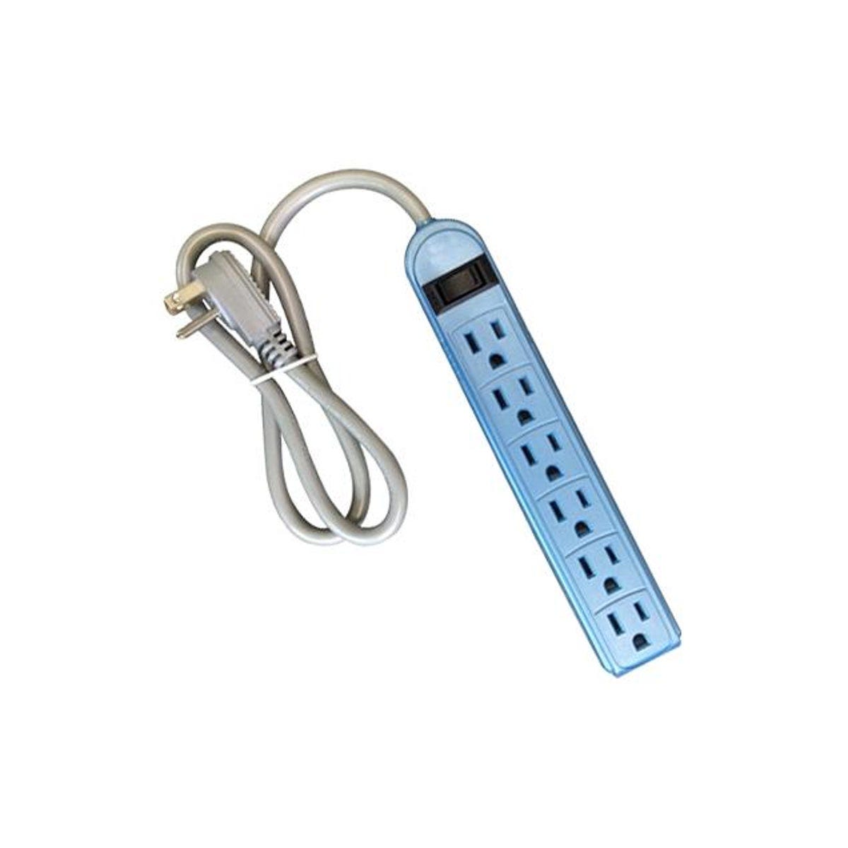 Master Electrician 6-Outlets Assorted Colors Power Strip