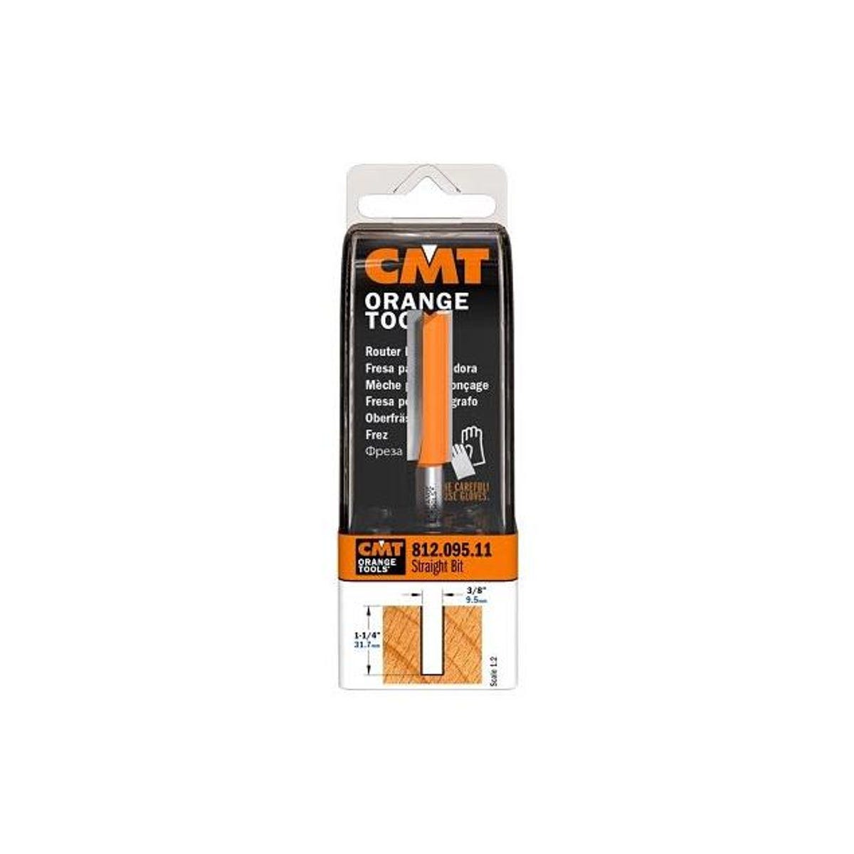 CMT Orange Tools 3/8 In. 1/4 In. Shank Straight Router Bit - photo 2