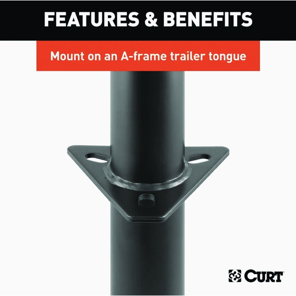 CURT 5000 Lb. Weld-On Pipe-Mount Swivel Trailer Tongue Jack, 10-3/4 In. Vertical Travel - photo 4 CURT 5000 Lb. Weld-On Pipe-Mount Swivel Trailer Tongue Jack, 10-3/4 In. Vertical Travel - photo 4