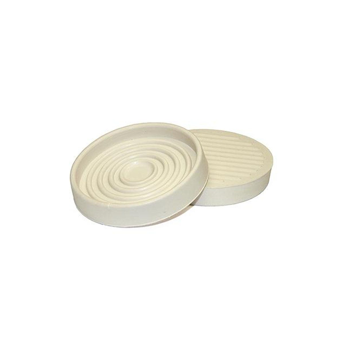 TruGuard 3 In. ID Round Almond Rubber Furniture Cups (2-Pack)