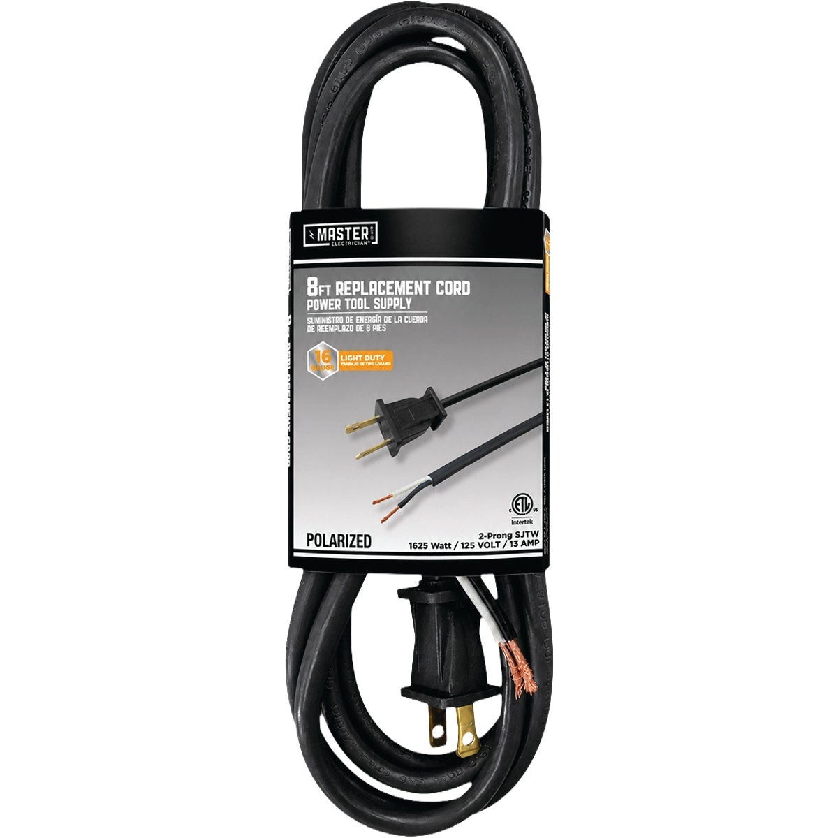 Master Electrician 8 Ft. 16/2 13A Medium-Duty Power Tool Replacement Cord