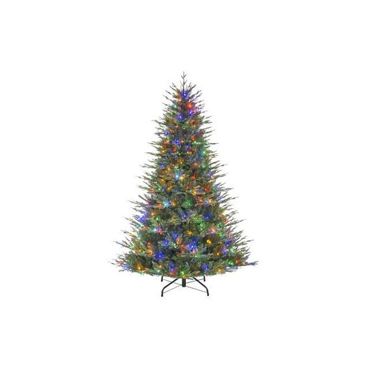 Puleo 7.5 Ft. 400-Bulb Dual Color LED Lights 9 Functions Pre-Lit Nottingham Fir Artificial Christmas Tree