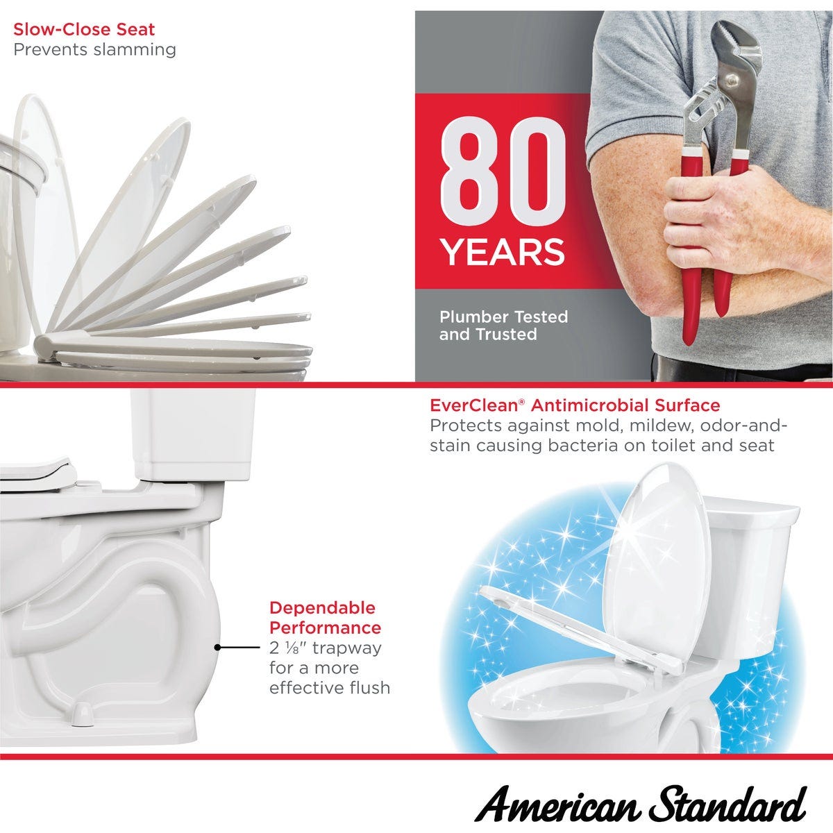 American Standard Cadet 10 In. Rough-In White Chair Height Elongated Bowl 1.28 GPF Toilet - photo 6 American Standard Cadet 10 In. Rough-In White Chair Height Elongated Bowl 1.28 GPF Toilet - photo 6