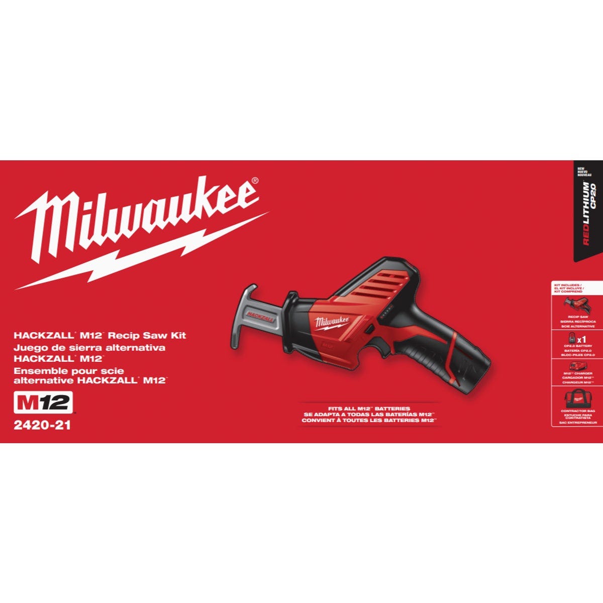 Milwaukee M12 HACKZALL Cordless Reciprocating Saw Kit with 1.5 Ah Battery & Charger - photo 2 Milwaukee M12 HACKZALL Cordless Reciprocating Saw Kit with 1.5 Ah Battery & Charger - photo 2