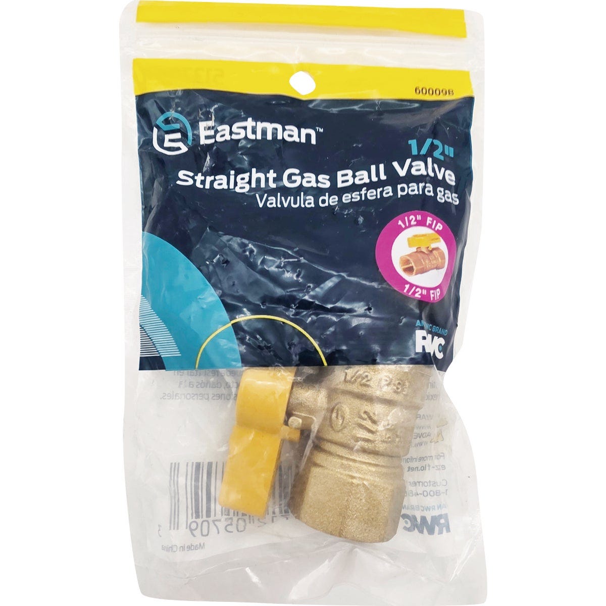 Eastman 1/2 In. FIP x 1/2 In. FIP Forged Brass Straight Gas Shutoff Valve - photo 2 Eastman 1/2 In. FIP x 1/2 In. FIP Forged Brass Straight Gas Shutoff Valve - photo 2