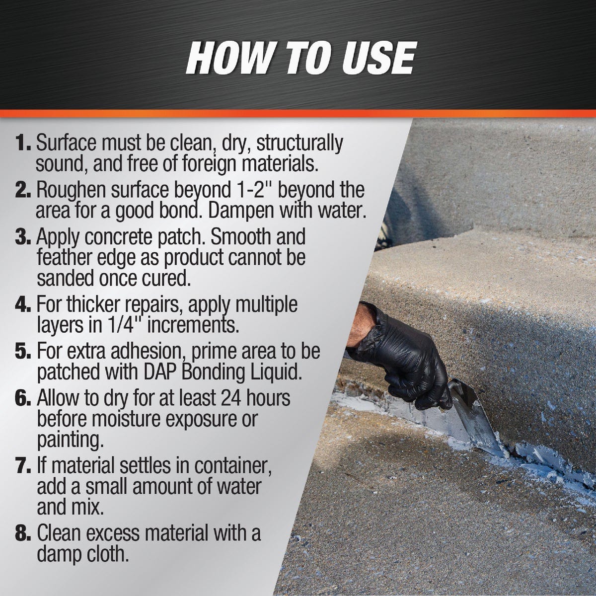 DAP 32 Oz. Phenopatch Concrete and Mortar Repair, Gray - photo 3