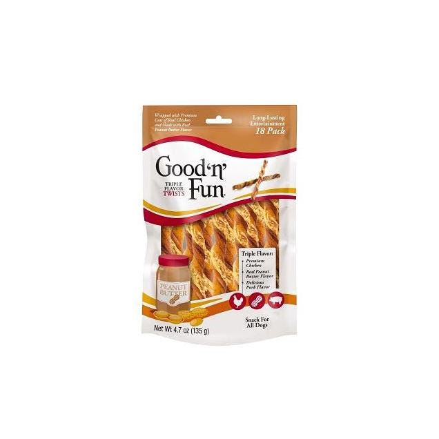 Good 'N Fun 18-Ct. Triple Flavor Twist Sticks Dog Treats