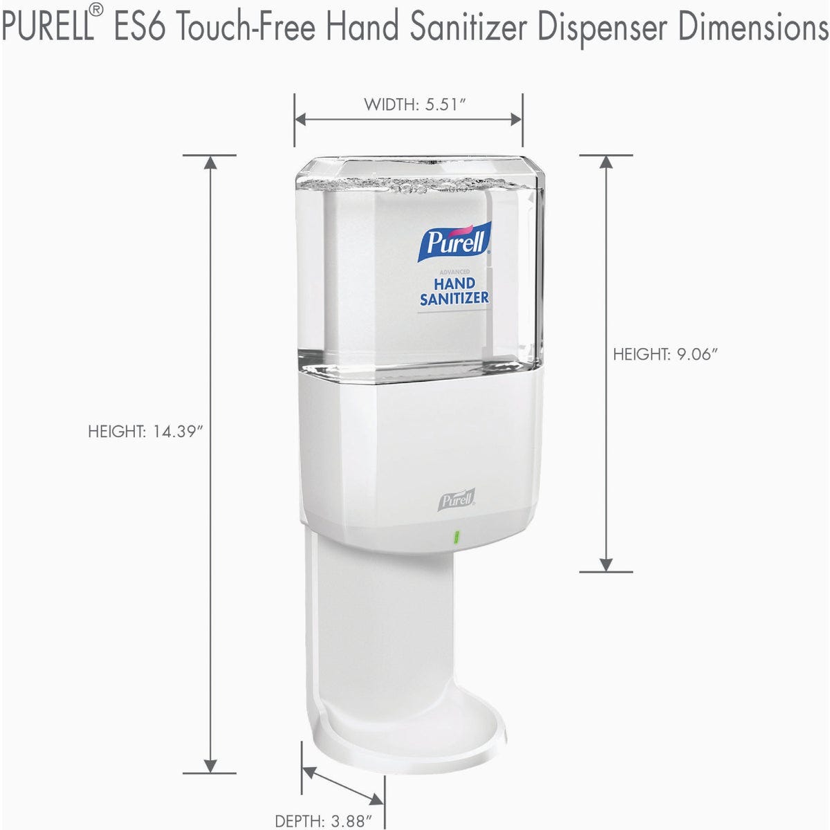 PURELL ES6 Automatic White 1200mL Hand Sanitizer Dispenser - photo 2