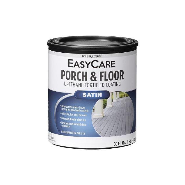 EasyCare 1 Qt. Light Gray Urethane Fortified Interior/Exterior Satin Porch & Floor Coating