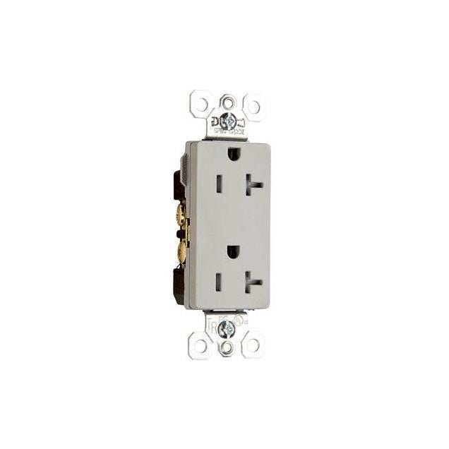 Legrand Pass & Seymour 20A Heavy-Duty Decorator Outlet, Gray