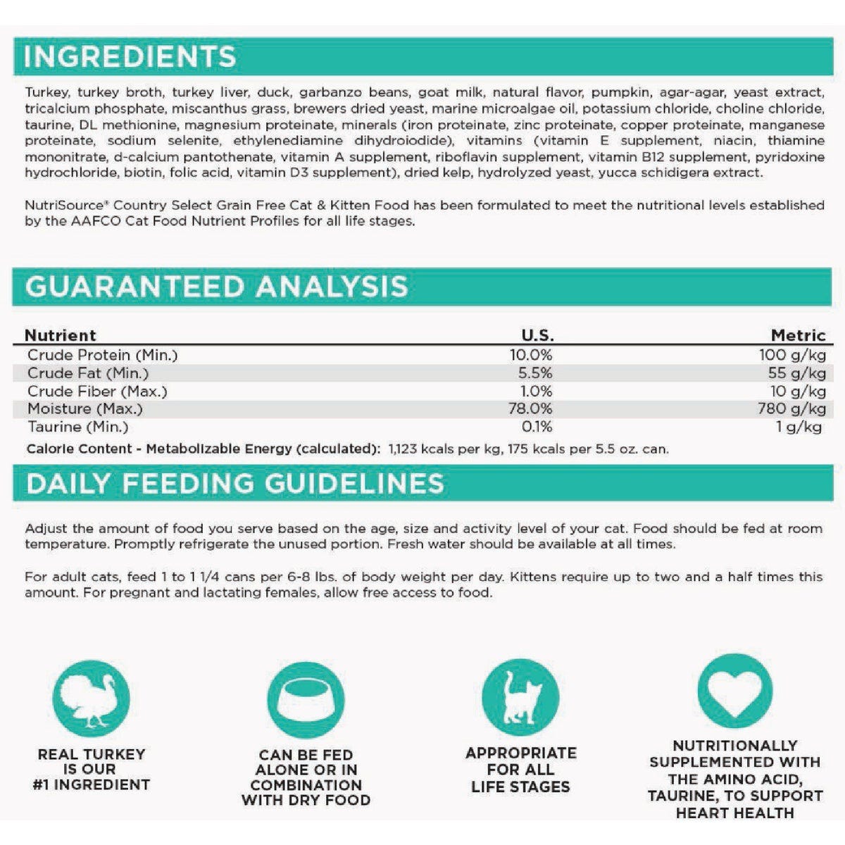 NutriSource 5.5 Oz. Country Select Recipe Grain Free Wet Cat Food - photo 2