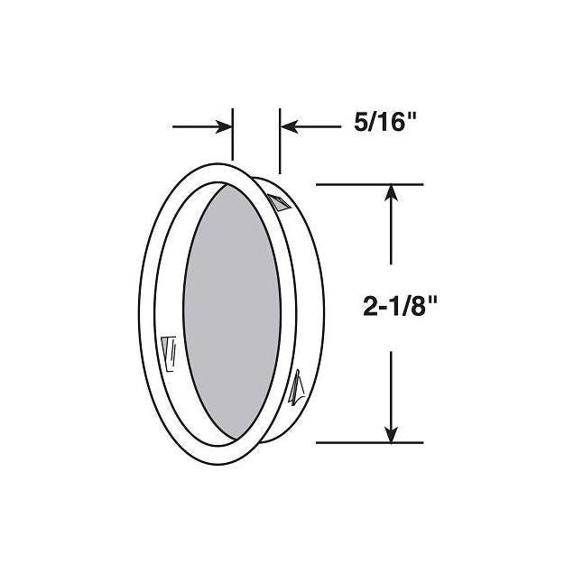 Prime-Line 2-1/8 In. Antique Brass-Plated Bypass Sliding Closet Door Pull Handle (2-Pack) - photo 2 Prime-Line 2-1/8 In. Antique Brass-Plated Bypass Sliding Closet Door Pull Handle (2-Pack) - photo 2