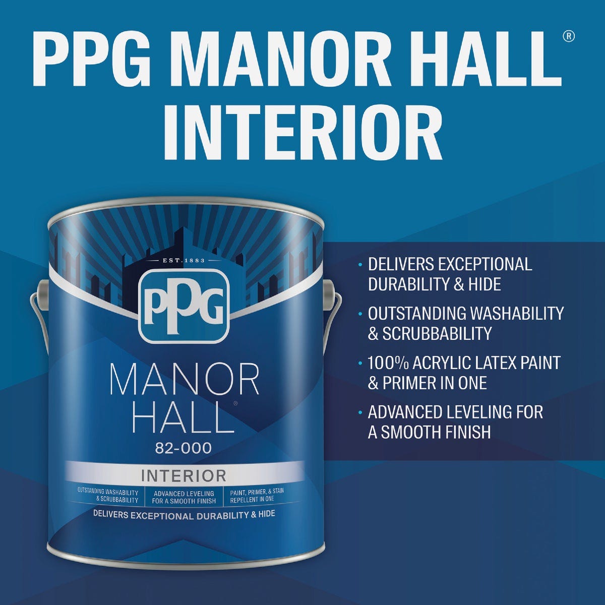 Manorhall Interior Acrylic Eggshell Midtone Base Quart - photo 3