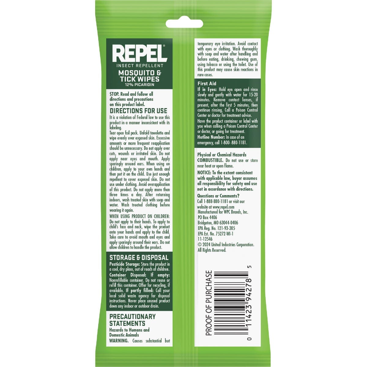 Repel Mosquito & Tick Repellent Wipes (15-Pack) - photo 2