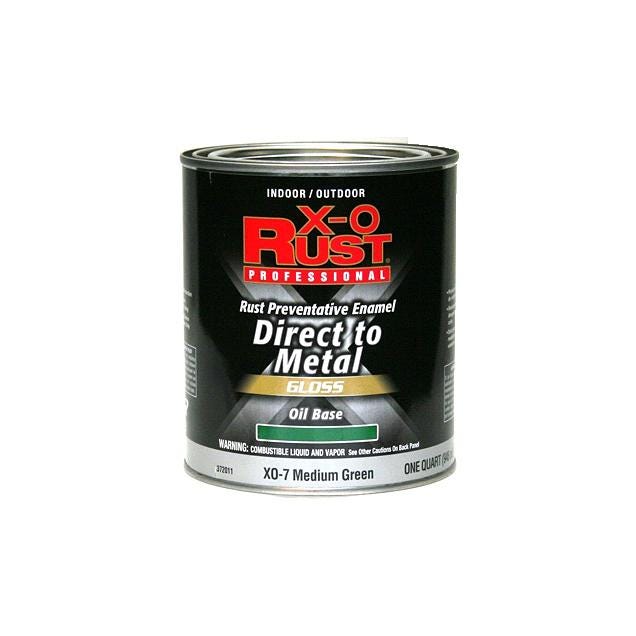 EasyCare X-O Rust Premium 1 Qt. Medium Green Gloss Anti-Rust Oil-Base Enamel EasyCare X-O Rust Premium 1 Qt. Medium Green Gloss Anti-Rust Oil-Base Enamel