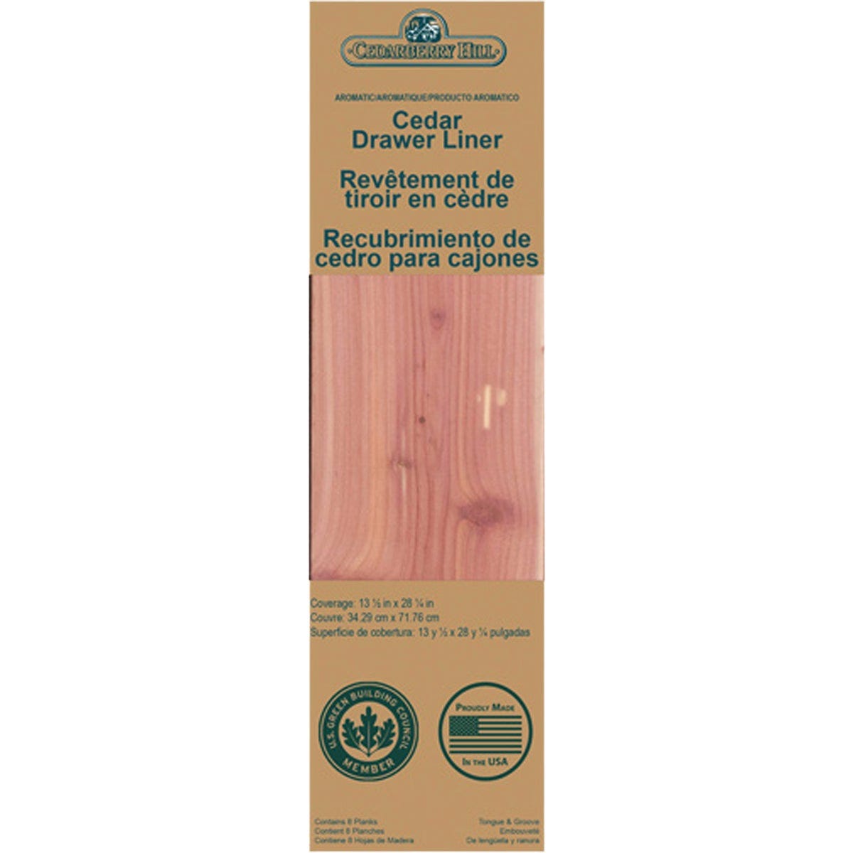 Cedarberry Hill 3.75 In. W. x 13.5 In. L. x .25 In. D. Red Cedar Drawer Liner (8 Count) Cedarberry Hill 3.75 In. W. x 13.5 In. L. x .25 In. D. Red Cedar Drawer Liner (8 Count)