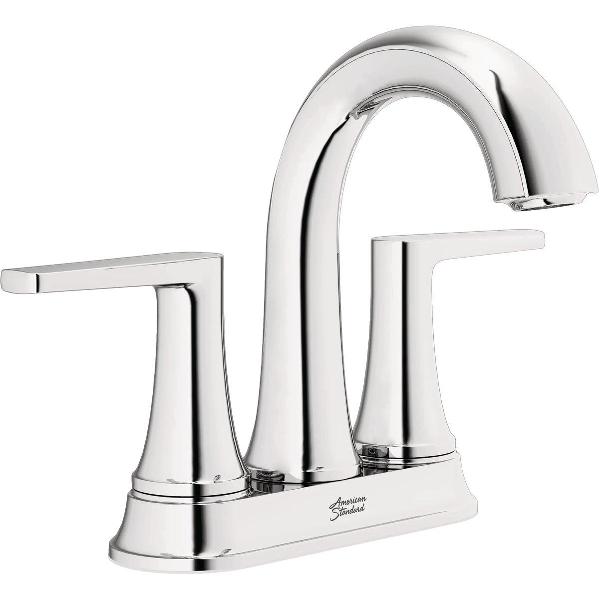 American Standard Becklow Chrome 2-Handle Lever 4 In. Centerset Hi-Arc Bathroom Faucet with Push Drain