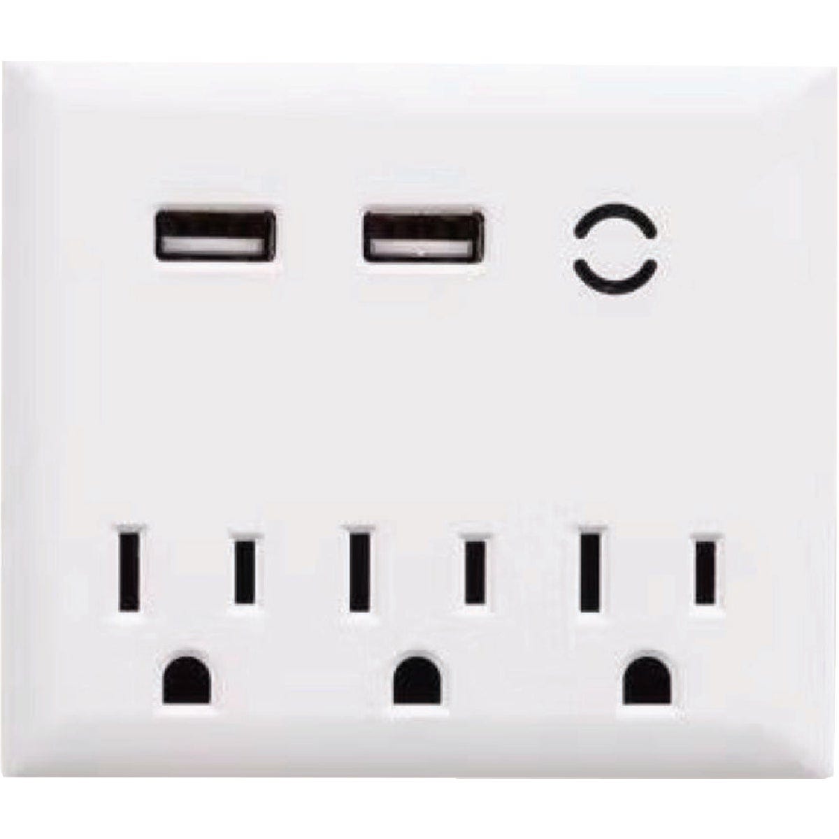 Globe White 3-Outlet Wall Tap Surge Protector - photo 2 Globe White 3-Outlet Wall Tap Surge Protector - photo 2