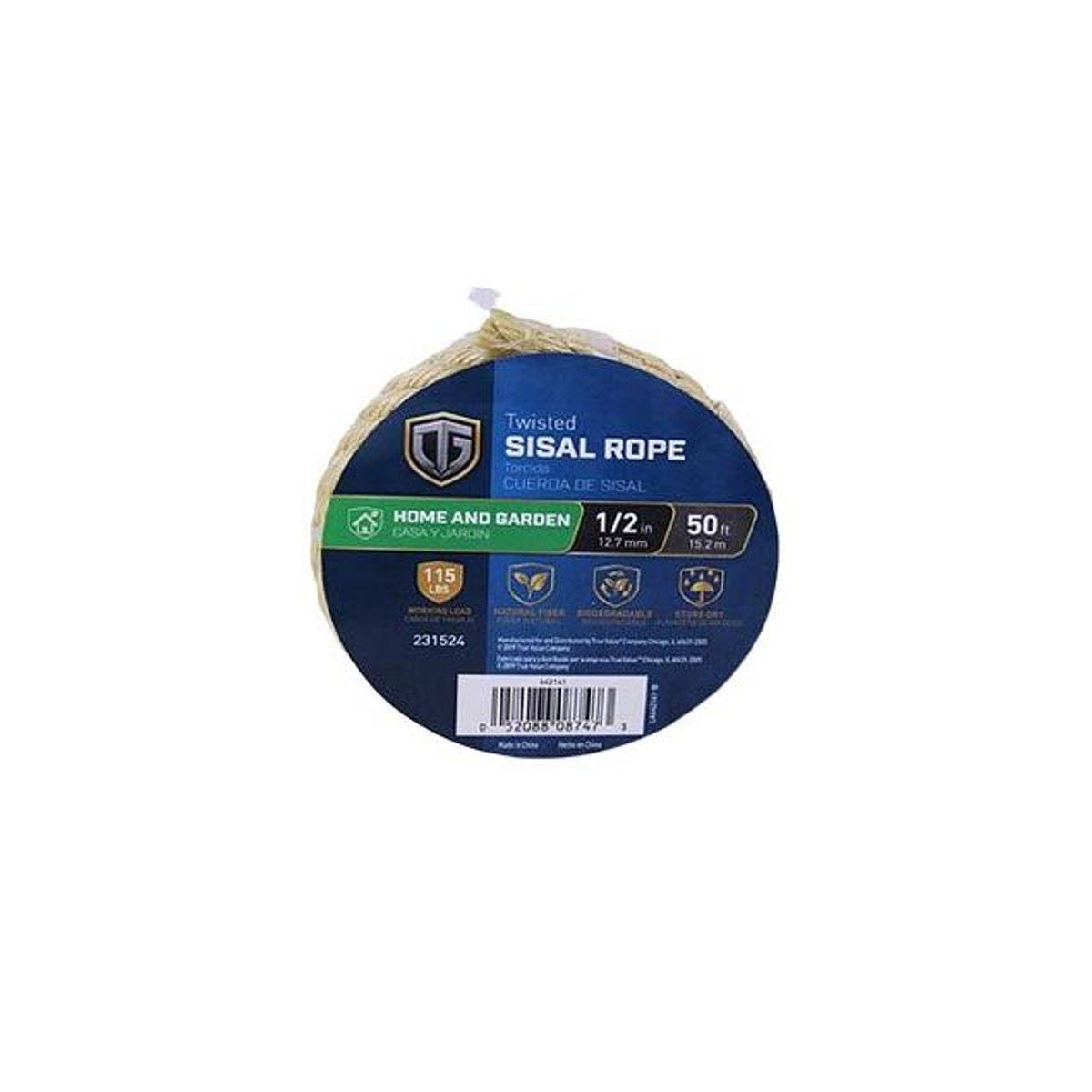 Richelieu 1/2 In. x 50 Ft. Twisted Sisal Rope