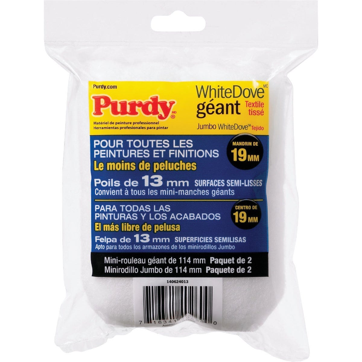 Purdy White Dove 4-1/2 In. x 1/2 In. Jumbo Mini Woven Fabric Roller Cover (2-Pack) - photo 2 Purdy White Dove 4-1/2 In. x 1/2 In. Jumbo Mini Woven Fabric Roller Cover (2-Pack) - photo 2