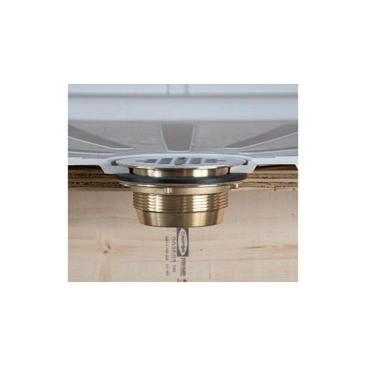 Oatey Brass No-Caulk Shower Drain With Steel Strainer Cover - photo 4