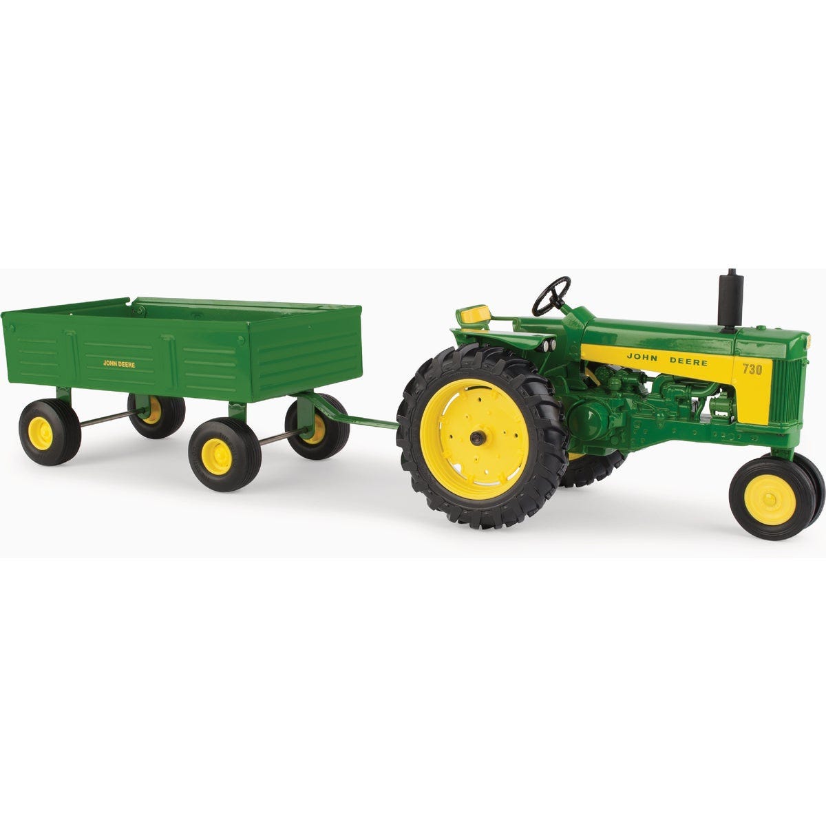 JOHN DEERE 730 Die-Cast Metal 1:16 Tractor with Barge Box Wagon - photo 2