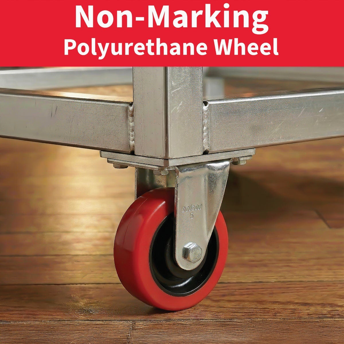 Colson 4 In. Red Polyurethane Rigid Plate Caster | True Value Hardware