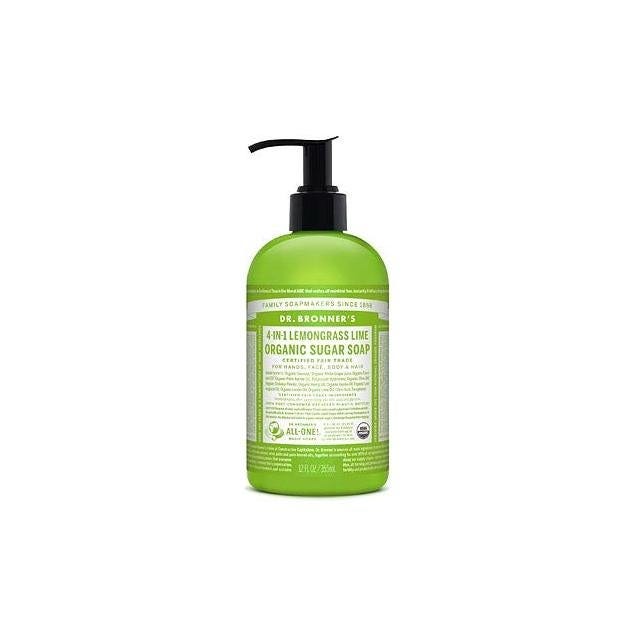 Dr. Bronner's 4-In-1 12 Oz. Organic Lemon Grass Lime Sugar Soap