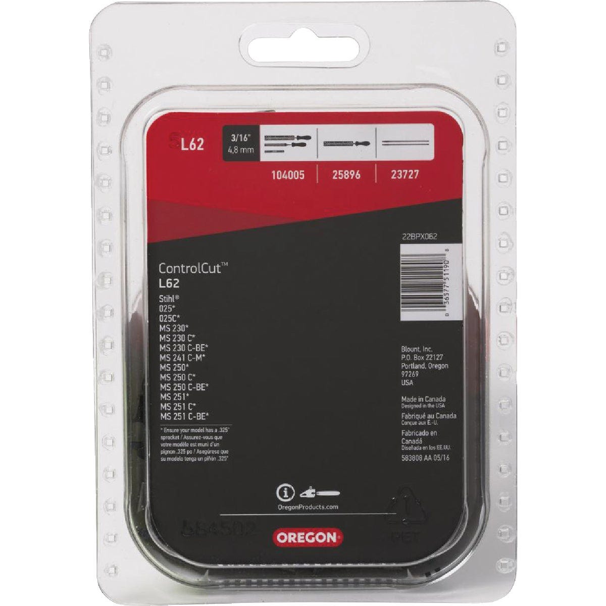 Oregon ControlCut 16 In. 62-Link Chainsaw Chain - photo 2
