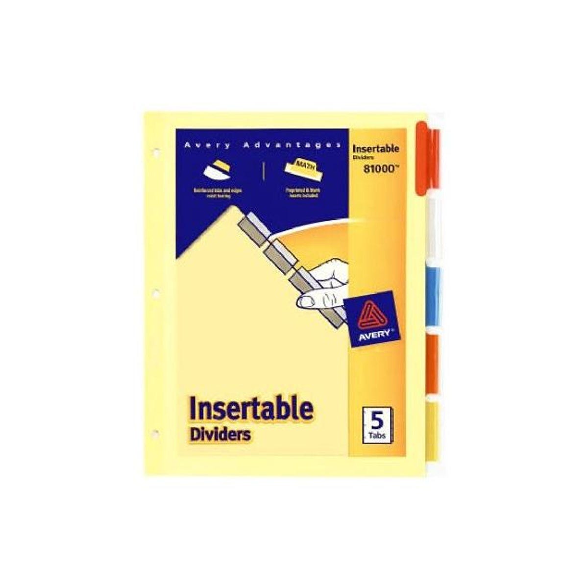 Avery 8.5 In. x 11 In. Heavy-Duty 5-Color Tab Index Dividers Avery 8.5 In. x 11 In. Heavy-Duty 5-Color Tab Index Dividers