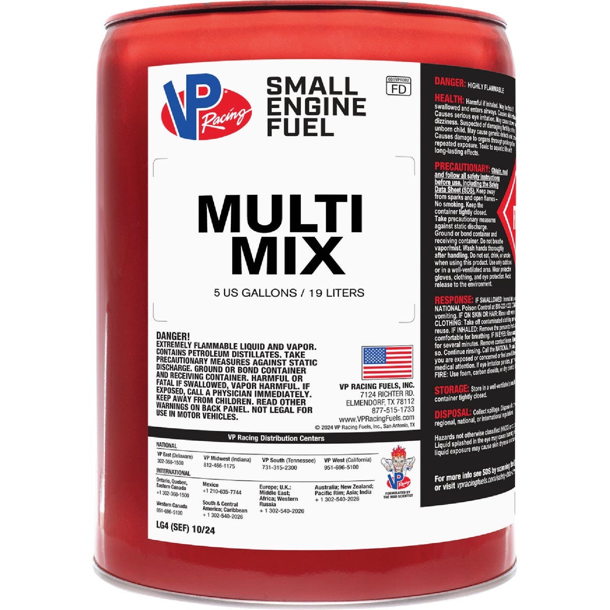 VP Racing Fuels 5 Gal. 40:1/50:1 Ethanol-Free Multi-Mix Gas & Oil Pre-Mix VP Racing Fuels 5 Gal. 40:1/50:1 Ethanol-Free Multi-Mix Gas & Oil Pre-Mix