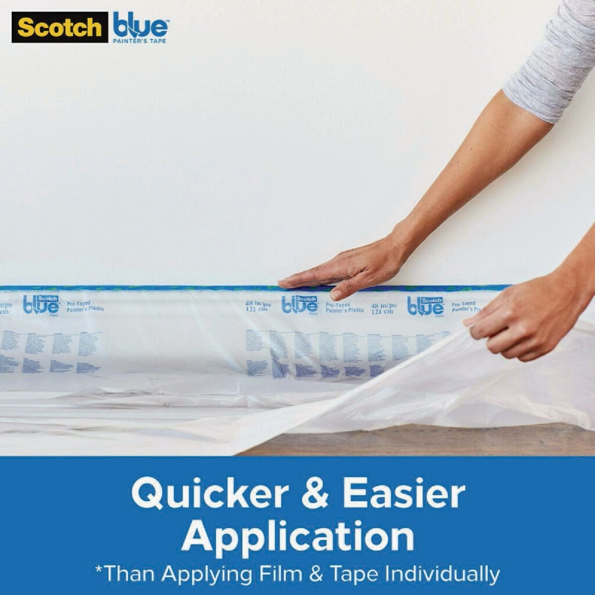 Scotch Blue 48 In. x 30 Yd. Pre-taped Painter's Tape and Plastic - photo 2 Scotch Blue 48 In. x 30 Yd. Pre-taped Painter's Tape and Plastic - photo 2