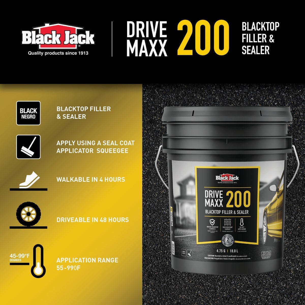 Black Jack Drive-Maxx 200 5 Gal. 2 Yr. Fast Dry Filler and Sealer - photo 7 Black Jack Drive-Maxx 200 5 Gal. 2 Yr. Fast Dry Filler and Sealer - photo 7