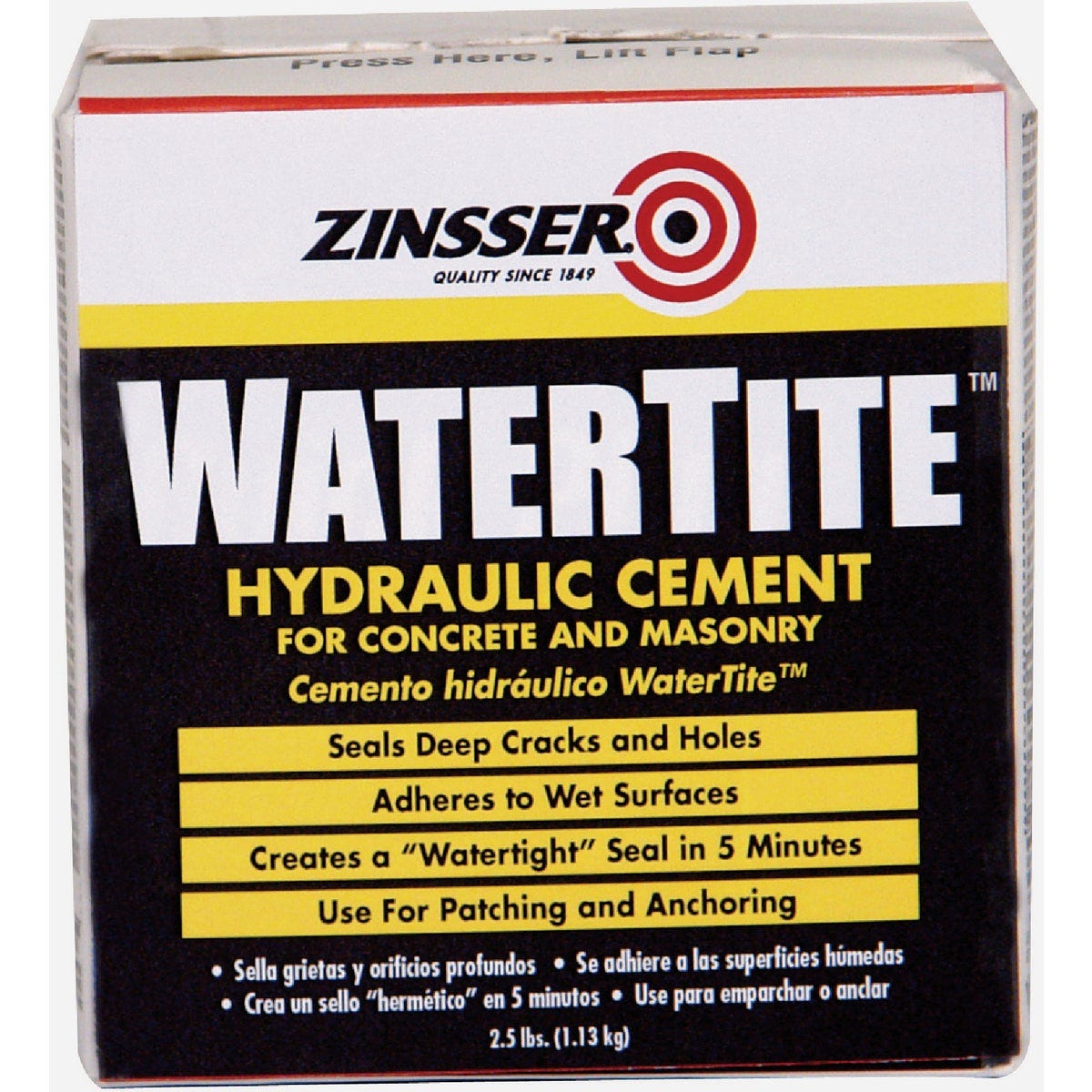 Zinsser WaterTite 2.5 Lb. Box Hydraulic Cement Zinsser WaterTite 2.5 Lb. Box Hydraulic Cement