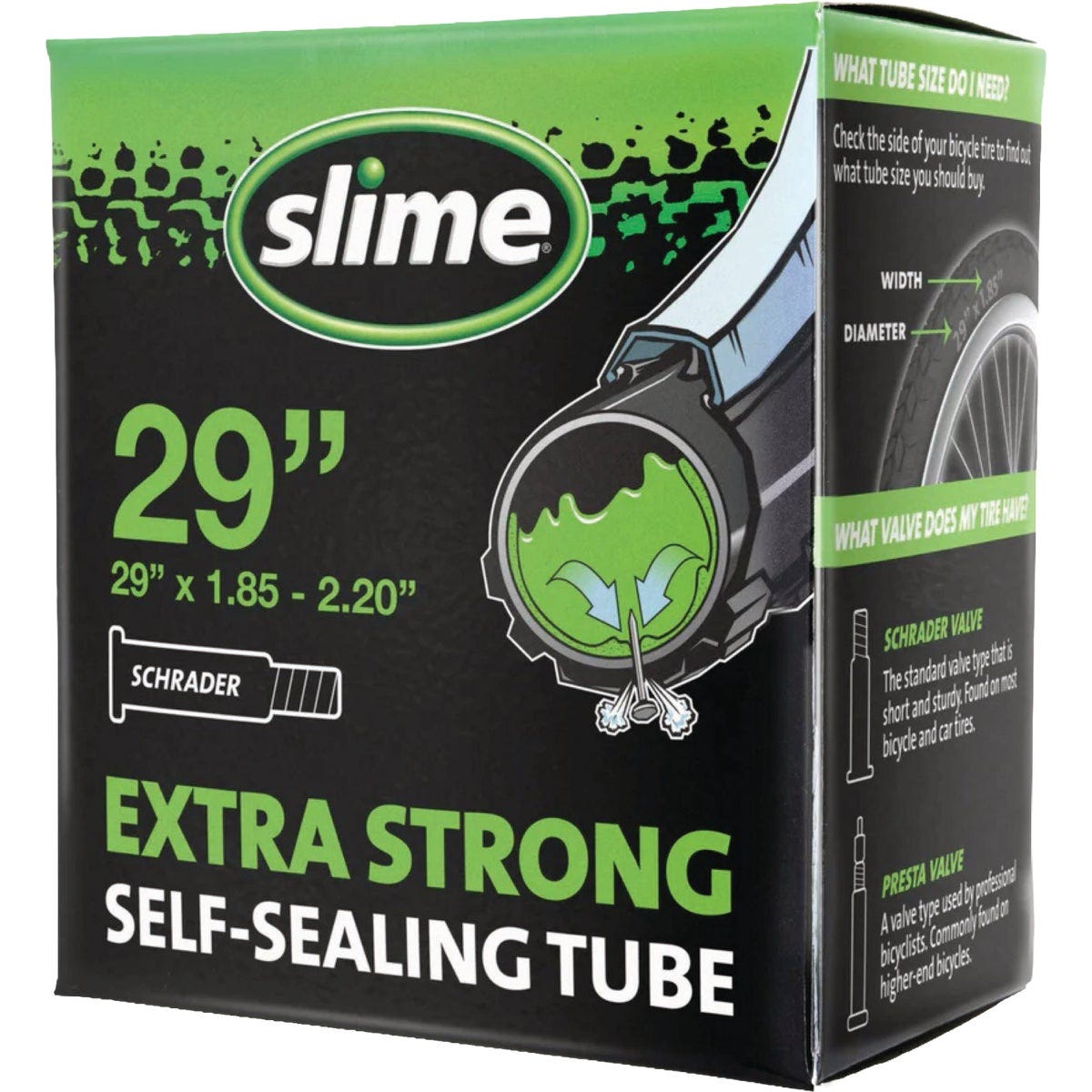Slime 29 In. x 1.85 In. x 2.2 In. Extra Strong Self Sealing Bike Tube
