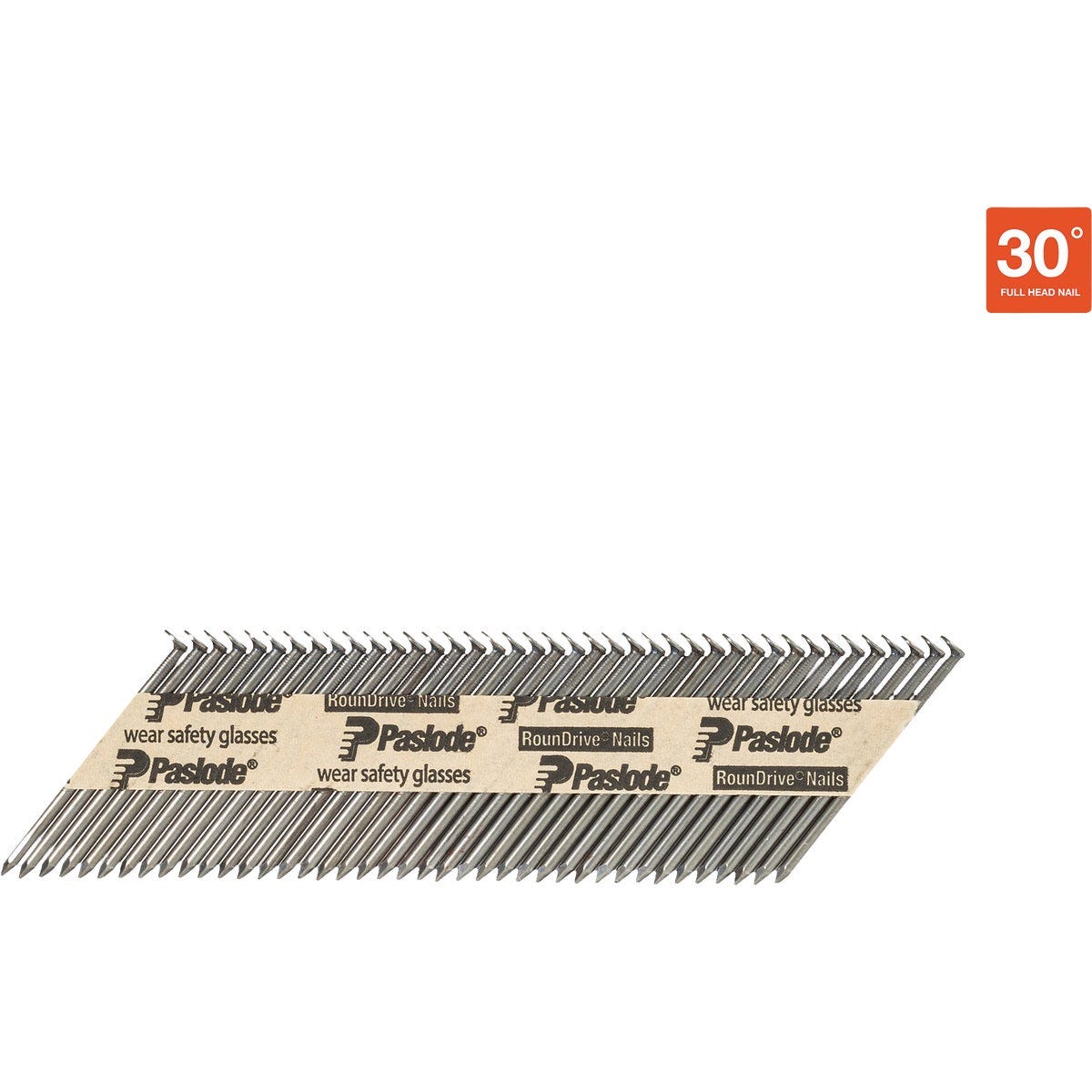Paslode 3-1/4 In. x 0.131 In. 30 Deg. Paper Tape Smooth Shank Offset Roundrive Brite Collated Framing Nails (750-Count) - photo 2