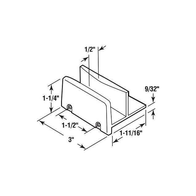 Prime-Line Gray Plastic Sliding Shower Door Bottom Guide - photo 2 Prime-Line Gray Plastic Sliding Shower Door Bottom Guide - photo 2