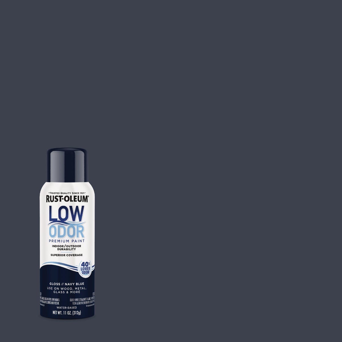Rust-Oleum Low Odor Water-Based 11 Oz. Gloss Spray Paint, Navy Blue Rust-Oleum Low Odor Water-Based 11 Oz. Gloss Spray Paint, Navy Blue