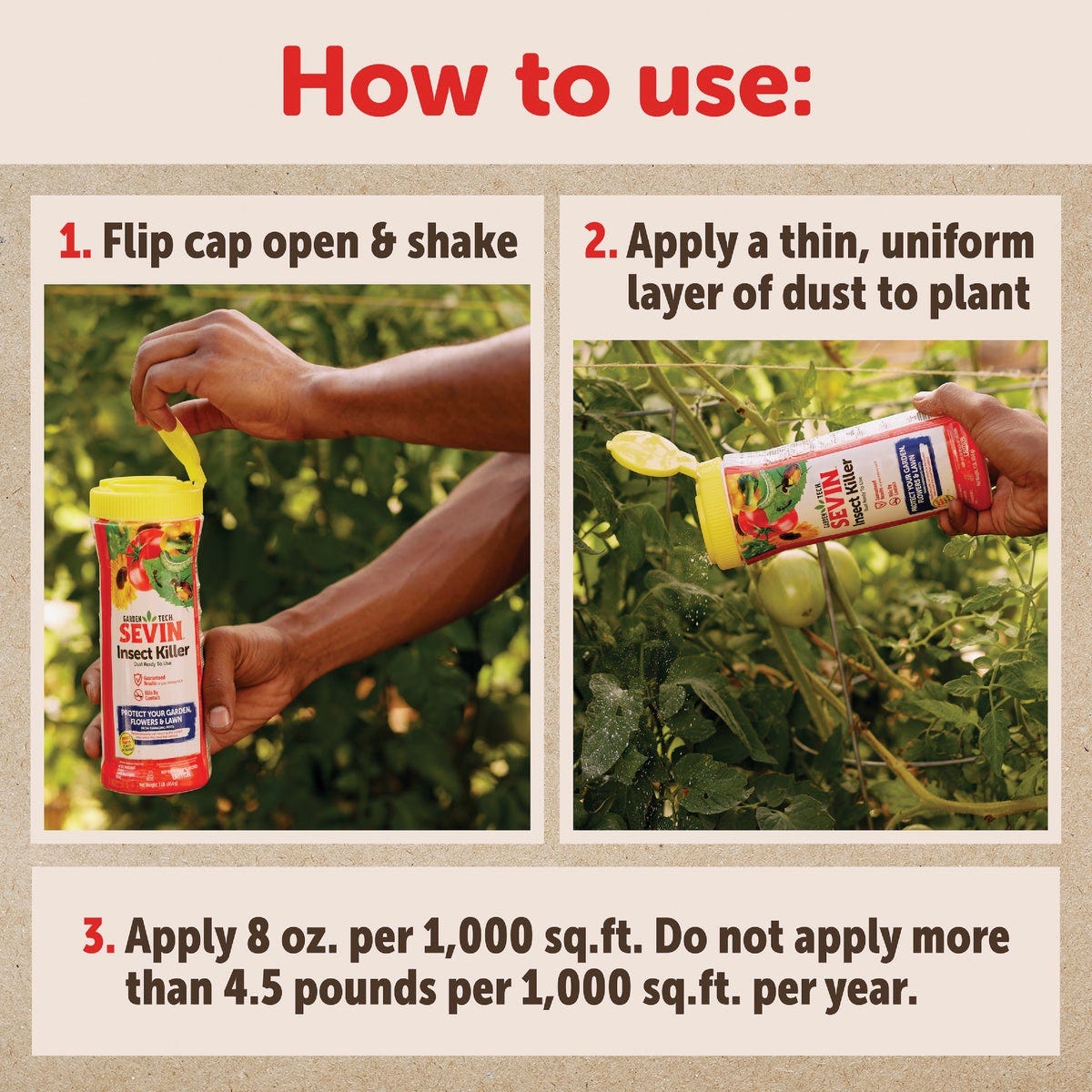 Garden Tech Sevin 1 Lb. Ready To Use Insect Killer Garden Dust - photo 4