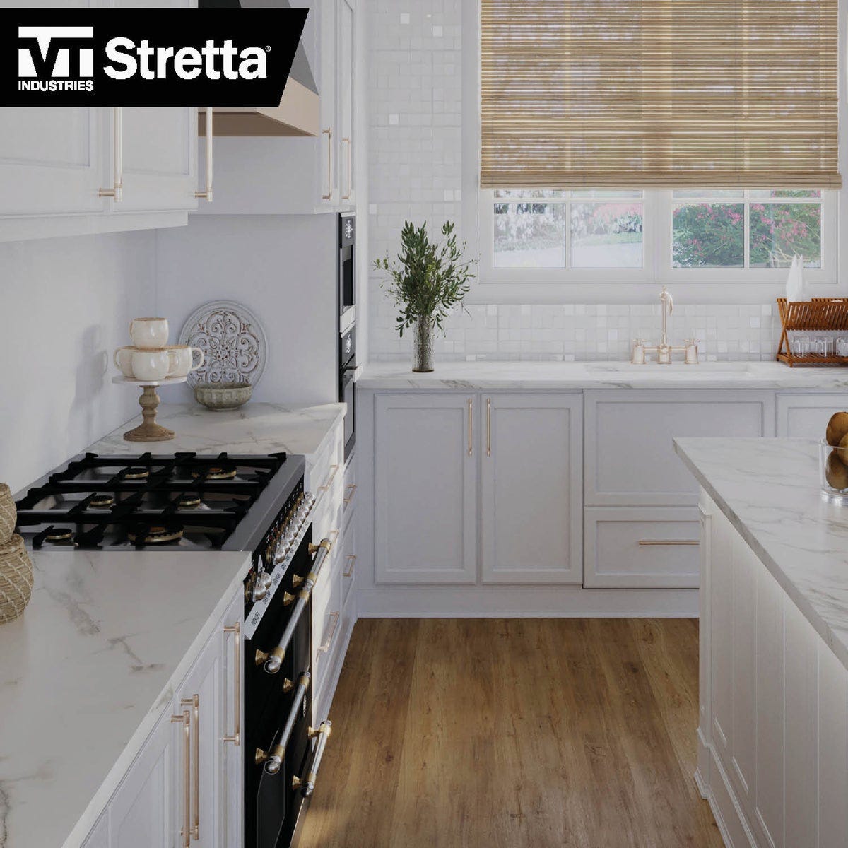 VT Industries Stretta 6 Ft. Laminate White Marble Countertop - photo 6