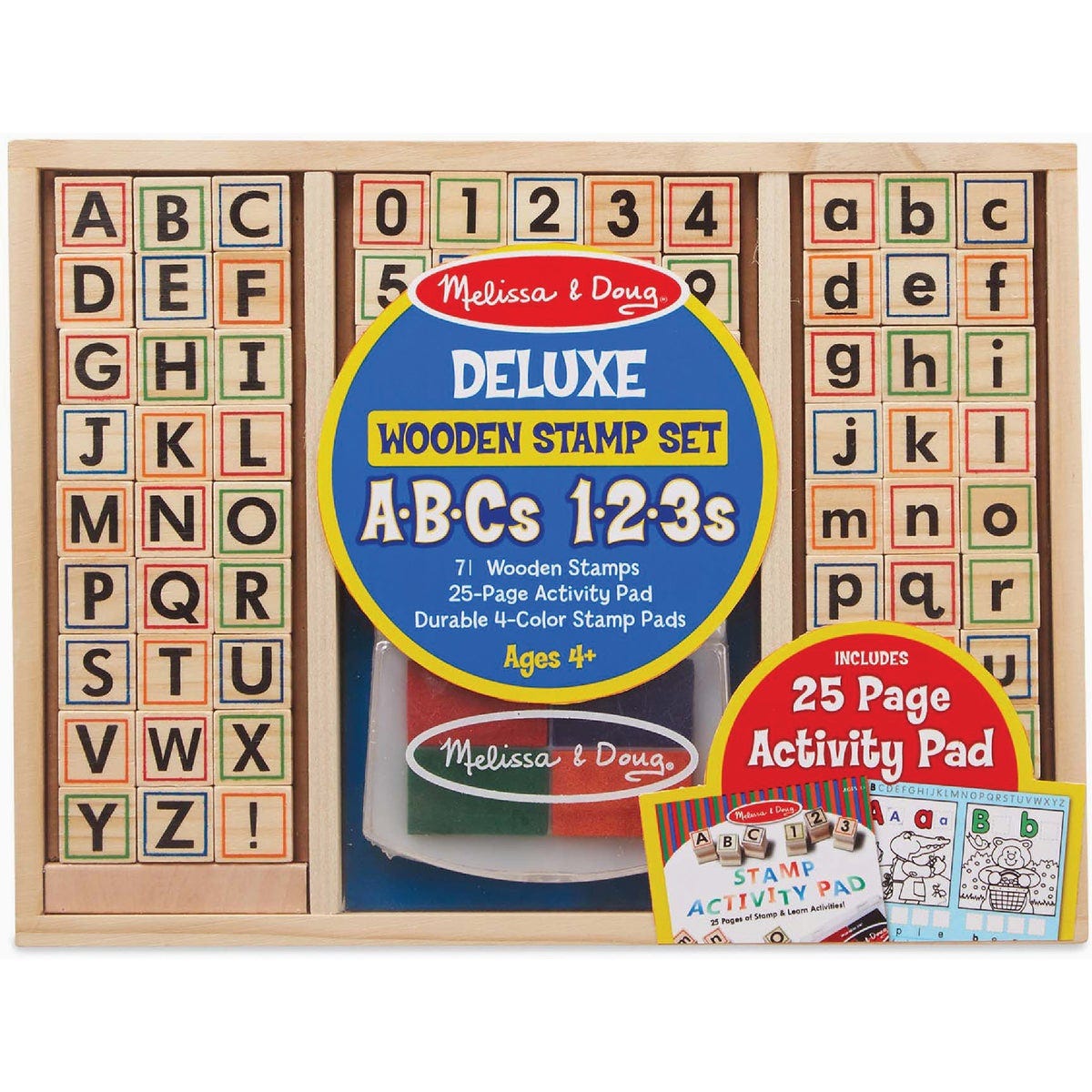 Melissa & Doug Wooden ABC Activity Stamp Set