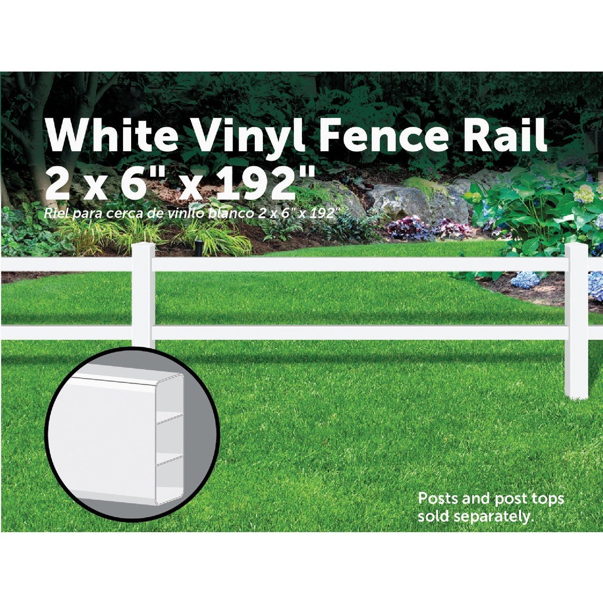 2 In. x 6 In. x 192 In. White Vinyl Fence Rail - photo 5 2 In. x 6 In. x 192 In. White Vinyl Fence Rail - photo 5