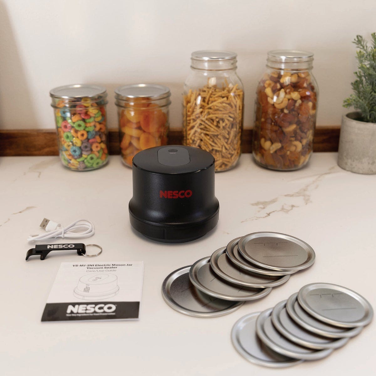 Nesco 2-In-1 Electric Mason Jar Vacuum Sealer - photo 3