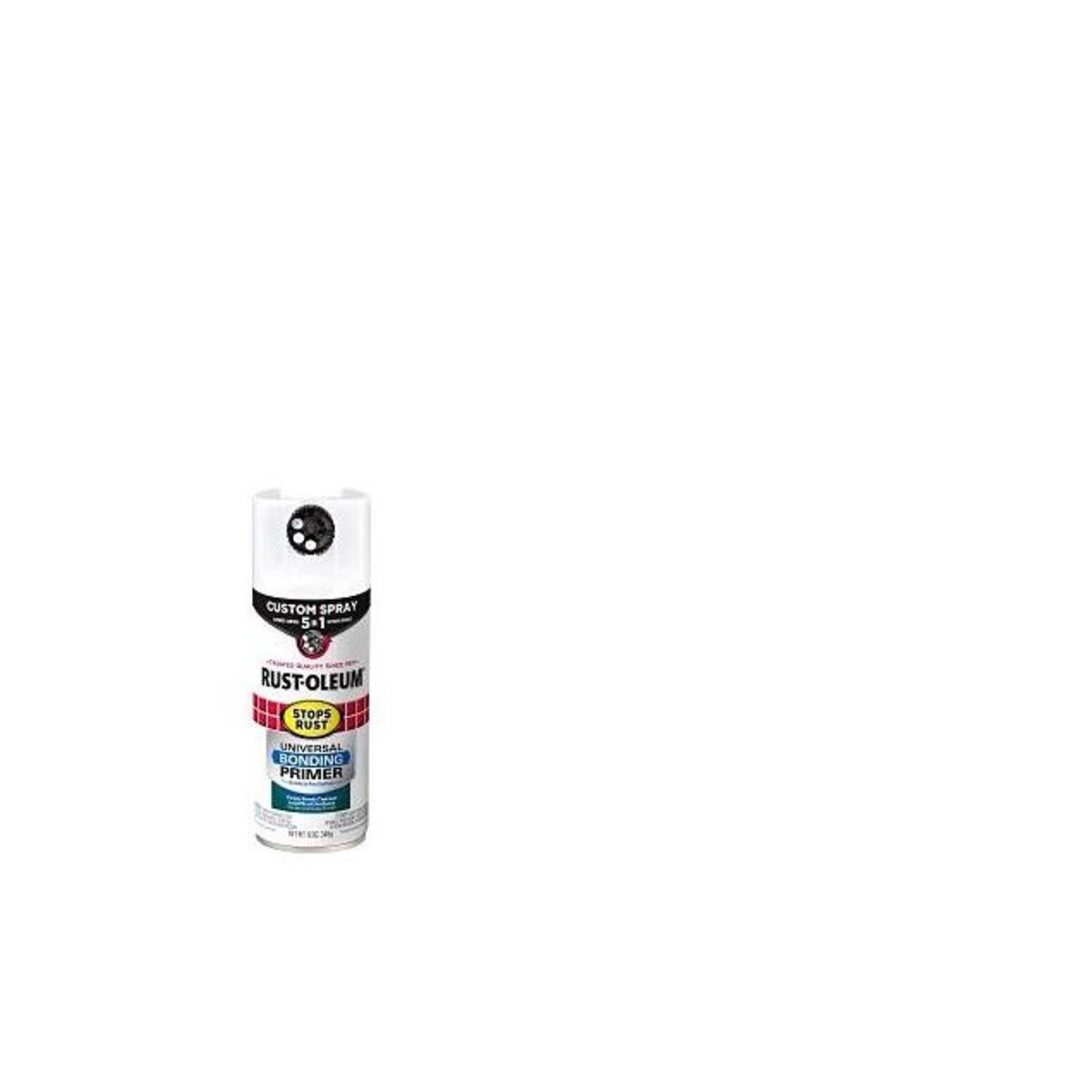 Rust-Oleum 12 Oz. Flat White Stops Rust Custom Spray 5-in-1 Universal Bonding Primer Aerosol Rust-Oleum 12 Oz. Flat White Stops Rust Custom Spray 5-in-1 Universal Bonding Primer Aerosol