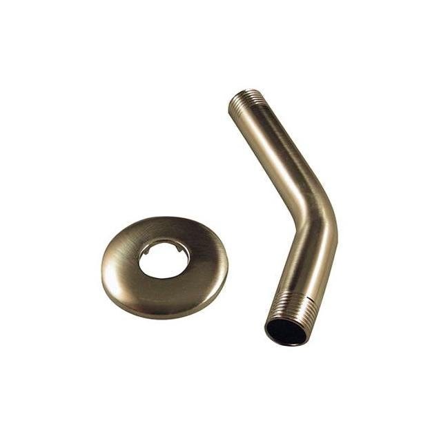 Danco 6 In. x 1/2 In. Pipe Brushed Nickel Shower Arm & Flange Assembly