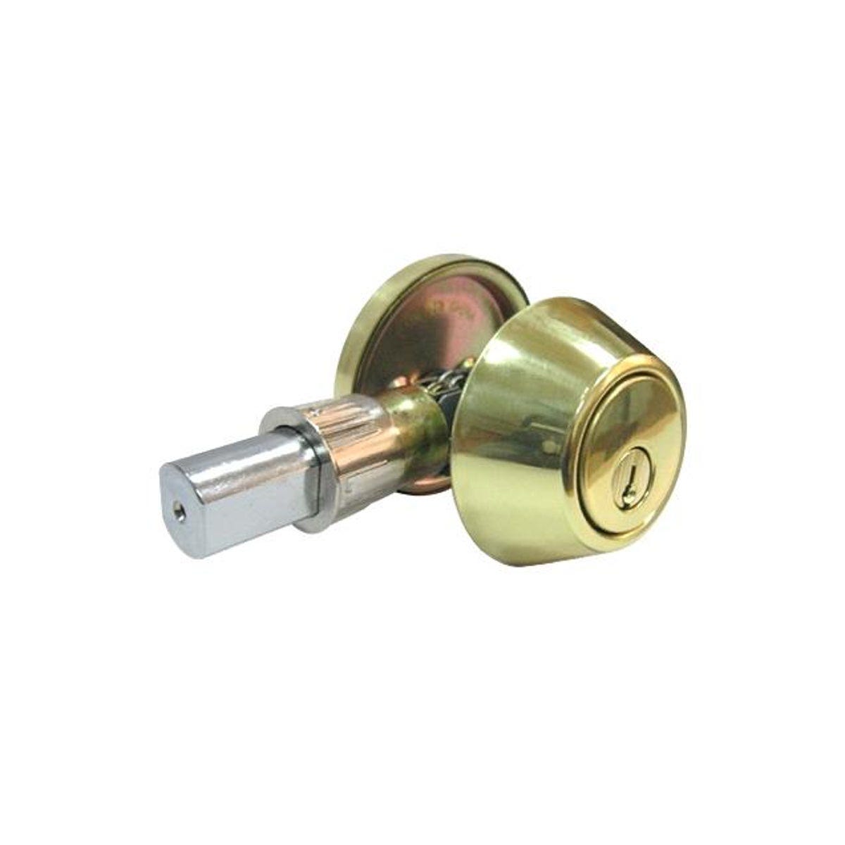 TruGuard Polished Brass Mobile Home Single Cylinder Deadbolt TruGuard Polished Brass Mobile Home Single Cylinder Deadbolt