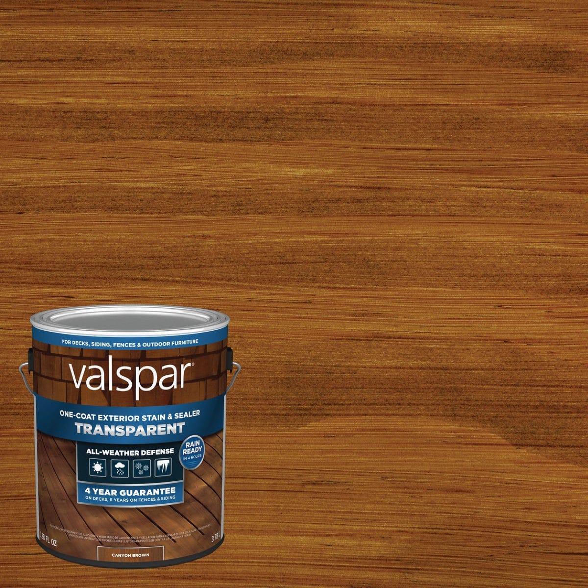 Valspar Transparent Deck Stain, Canyon Brown, 1 Gal.