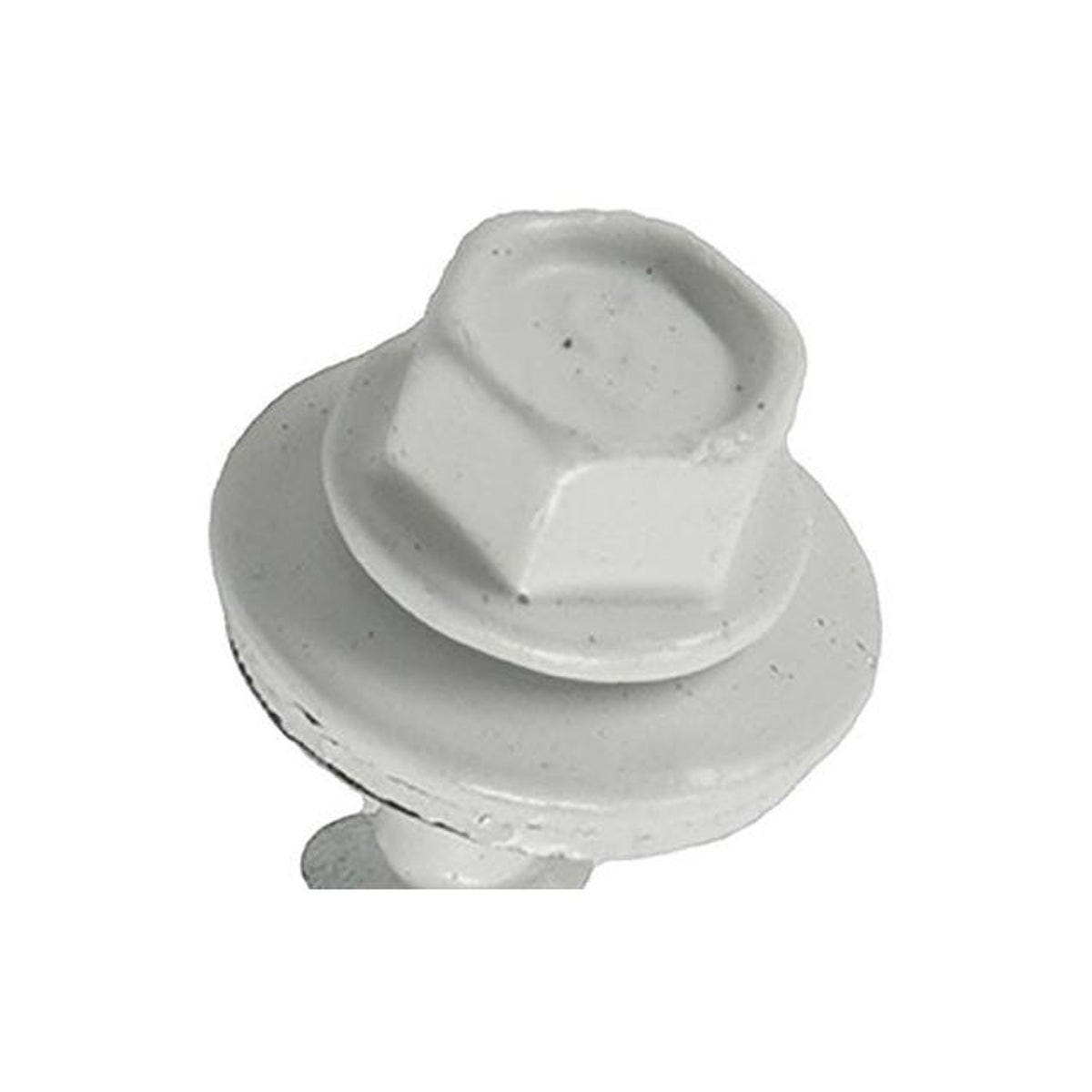 Hillman Power Pro #10 x 1 In. 250-Ct. Polar White Metal to Wood Self-Drilling Roofing Screws Hillman Power Pro #10 x 1 In. 250-Ct. Polar White Metal to Wood Self-Drilling Roofing Screws